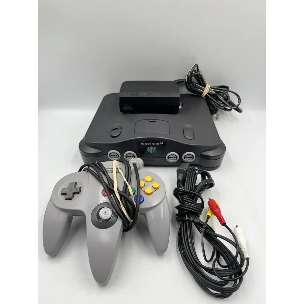 Nintendo 64 N64 Console Bundle Complete with 1 Official Controller & OEM Cords